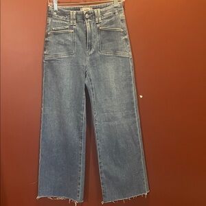 Paige Anessa Wide Leg Jeans with raw edge